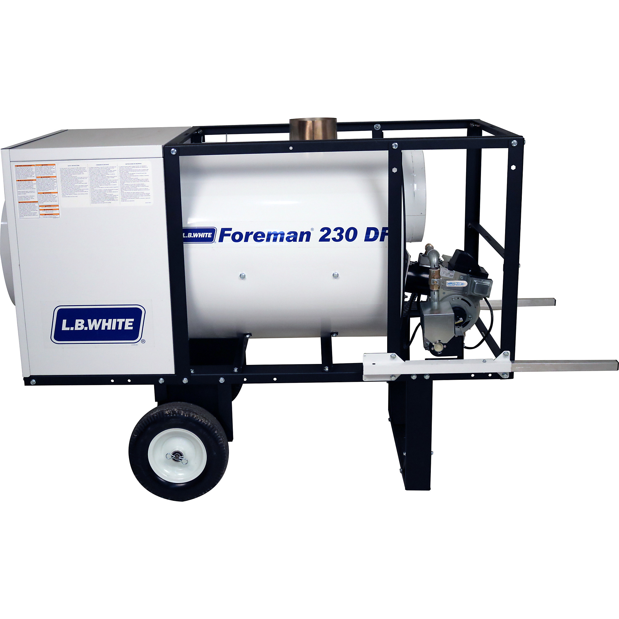 L.B. White Foreman 230 DF, 230K BTU LP/NG Indirect Fired, Heat Type Forced Air, Heat Output 230000 Btu/hour, Model# Foreman 230 DF